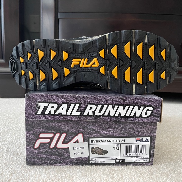 FILA EVERGRAND TR 21 Mens Size 10 Hiking/ Trail Running Shoes- Brand New - Picture 3 of 3